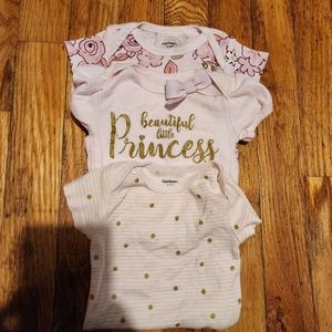 Princess onesie 3 pack set